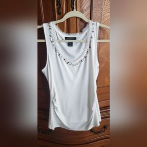 White House Black Market Rhinestone Tank Top Size S